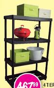 4 Tier Plastic Shelf-30kg