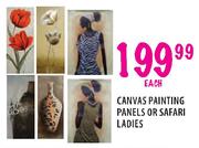 Canvas Painting Panels Or Safari Ladies-Each