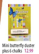 Mini Butterfly Duster Plus 6 Chalks