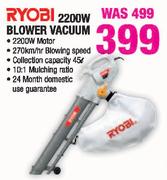 Ryobi 2200W Blower Vacuum-Each