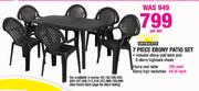 Antracite 7 Piece Ebony Patio Set-Per Set