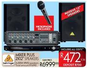Mixer Plus 2X12" Speakers