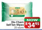 Dis Chem Self Tan Wipes-25 Wipes