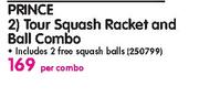 Prince Tour Squash Racket And Ball Combo-Per Combo