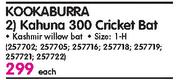 Kookaburra Kahuna 300 Cricket Bat Each