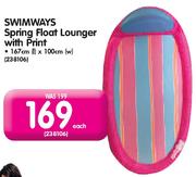 Swimways Spring Float Lounger With Print-Each