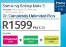 Samsung Galaxy Note 3-On Completely Unlimited Plan