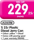 Addis 25L Plastic Diesel Jerry Can