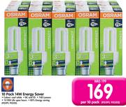 Osram 10 Pack 14W Energy Saver-Per 10 Pack