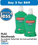 Plax Mouthwash-2x500Ml