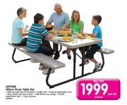 Lifetime 180cm Picnic Table Set-Per Set