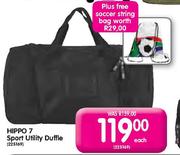 Hippo 7 Sport Utility Duffle + Free Soccer String Bag
