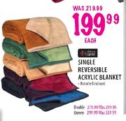 Always Home Single Reversible Acrylic Blanket