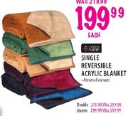 Always Home Double Reversible Acrylic Blanket