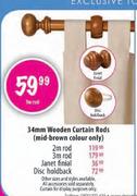 34mm Window Curtain Rod-Per 1 Mtr 