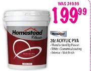 Homestead Acrylic PVA-20Ltr