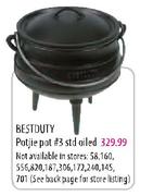Bestduty Potjie Pot #3 Std Oiled