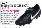 Egolo Mens Soccer Boots(Sizes 7-11)-Per Pair