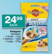 Pedigree Dentastix Small-110Gm/Medium-180Gm/Large-270Gm