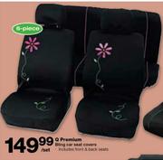 Q Premium Bling Car Seat Covers 6 Piece Per Set