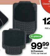 Q Premium T.P.R Car Mat Set-4 Piece Per Set