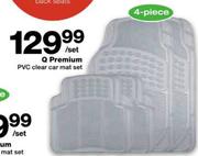 Q Premium PVC Clear Car Mat Set-4 Piece Per Set