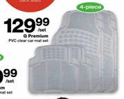 Q Premium PVC Clear Car Mat Set-4 Piece
