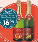 Royalty Non-Alcoholic Sparkling Celebration Grape/Apple Juice Assorted-750ml each