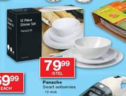 Panache Swart Eetservies-12 stuk per stel