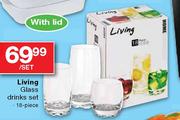 Living Glass Drink Set-18 piece per set
