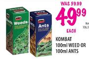 Kombat 100ml Weed Or 100ml Ants-Each