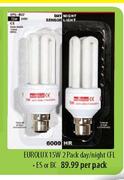 Eurolux 15W 2 Pack Day/Night CFL-Per Pack