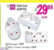 Simple Choice 4 Way 2 x 6A & 2 x 16A Adapter