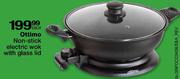 Ottimo Non-Stick Electric Wok With Glass Lid - Each