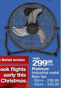 Platinum Industrial Metal Floor Fan - 45cm Each