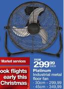 Platinum Industrial Metal Floor Fan - 30cm Each
