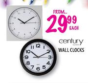 Century Wall Clocks-Each
