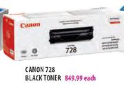 Canon 728 Black Toner Each