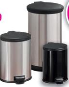 Mainstays Stainless Steel Or Black Metal Bins-30ltr Each