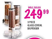 3 Piece Glass Cereal Dispenser