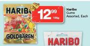 Haribo Gums Assorted-100g Each