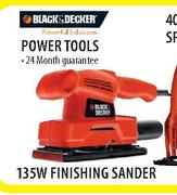 Black & Decker Power Tools Finishing Sander-135W Each