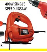 Black & Decker Power Tools Single Speed Jigsaw-400W Each
