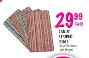 Candy Striped Rugs-Each