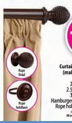 Curtain Track Clip-on Wood(Mahogany Colour Only)Rod-3m