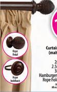 Curtain Track Clip-on Wood(Mahogany Colour Only)Rod-2m