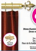 38mm Aluminium Certain Rods(Brass Colour Only)-3m