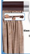 85mm Contemporary Curtain Track Clip-on Wood(Mahogany Colour Only)Rod-3m