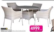 Terrace Leisure 5 Piece Bali Wicker Dining Set
