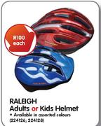 Raleigh Adults Or Kids Helmet (224126, 224128)-Each